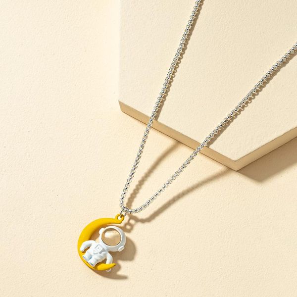 pendant necklaces cute personality astronaut cosmonaut heart rose moon long necklace hip hop sweater chain for women gift, Silver
pendant necklaces cute personality astronaut cosmonaut heart rose moon long necklace hip hop sweater chain for women gift, Silver