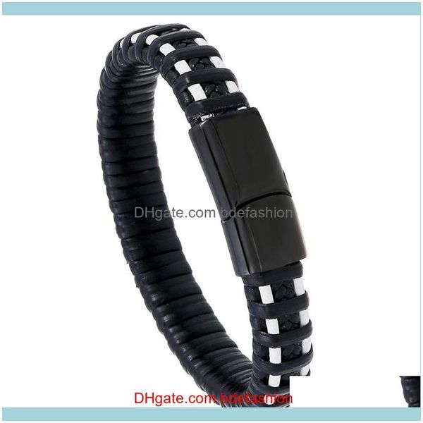 charm jewelrycharm bracelets punk style braided leather bracelet, magnetic stainless steel black/sier color drop delivery 2021 wc0ao, Golden;silver
charm jewelrycharm bracelets punk style braided leather bracelet, magnetic stainless steel black/sier color drop delivery 2021 wc0ao, Golden;silver