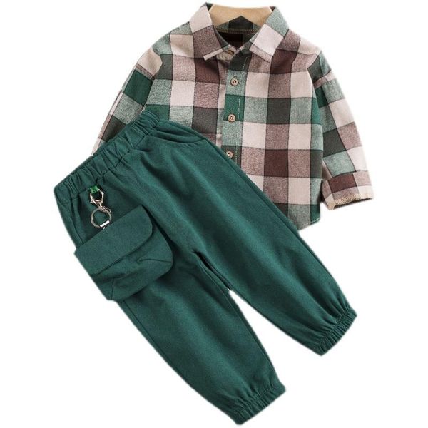 clothing sets children's fashion girl boy spring fall casual plaid shirt+keychain pocket pants 2pcs set for 1-5 years old tracksuit, White
clothing sets children's fashion girl boy spring fall casual plaid shirt+keychain pocket pants 2pcs set for 1-5 years old tracksuit, White