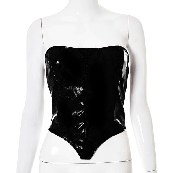 bustiers & corsets ladies fashion pu women summer sleeveless strapless streetwear shirts open back lace-up wrap female t #y7, Black;white
bustiers & corsets ladies fashion pu women summer sleeveless strapless streetwear shirts open back lace-up wrap female t #y7, Black;white