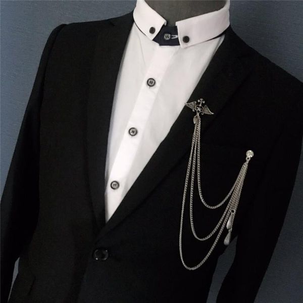 neck ties korean men's brooch chain business leisure accessories anti light retro women's jewelry versatile clothes button collar, Blue;purple
neck ties korean men's brooch chain business leisure accessories anti light retro women's jewelry versatile clothes button collar, Blue;purple