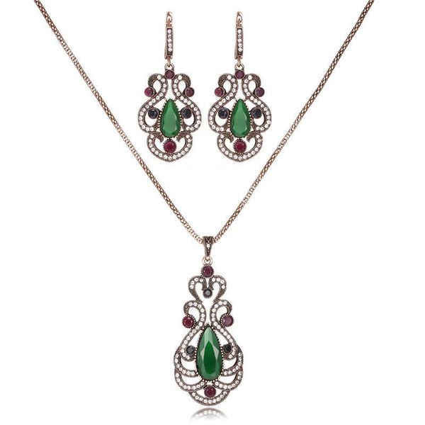 earrings & necklace tshou343 jewelry set green crystal drop pendant earring, Silver
earrings & necklace tshou343 jewelry set green crystal drop pendant earring, Silver