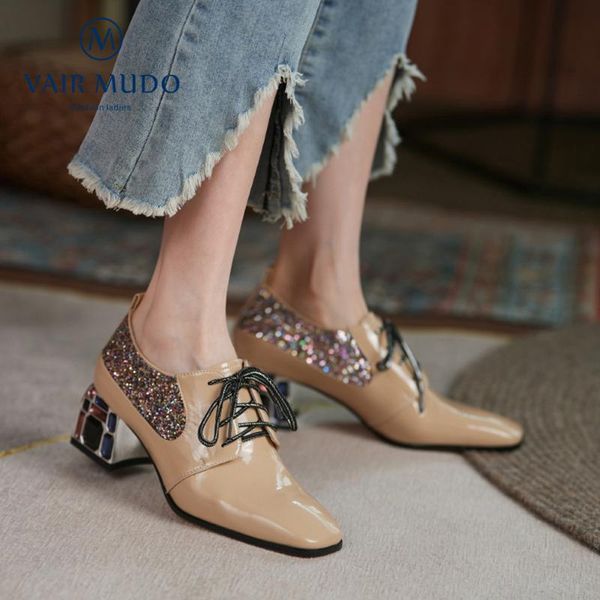 dress shoes vair mudo women pumps high square heels genuine patent leather mary janes classics solid platform spring/autumn d220l, Black
dress shoes vair mudo women pumps high square heels genuine patent leather mary janes classics solid platform spring/autumn d220l, Black