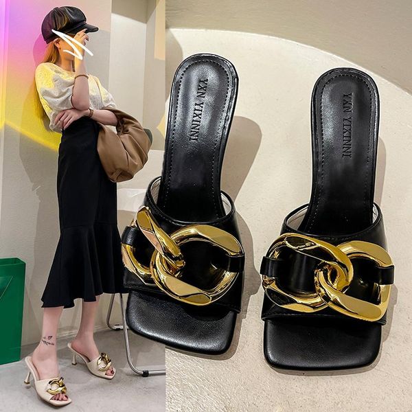 slippers female shoes womens outdoor luxury slides rivet heeled mules square toe 2021 designer high summer beach rubber metal de, Black
slippers female shoes womens outdoor luxury slides rivet heeled mules square toe 2021 designer high summer beach rubber metal de, Black