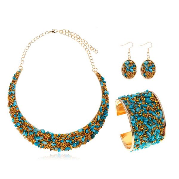 earrings & necklace sakura love african jewelry set bridal fashion gravel bracelet charm woman banquet wedding party gift, Silver
earrings & necklace sakura love african jewelry set bridal fashion gravel bracelet charm woman banquet wedding party gift, Silver