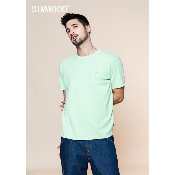 simwood summer new t-shirt men letter print soft 210g 100% cotton comfortable breathable tee plus size brand clothing 210409, White;black
simwood summer new t-shirt men letter print soft 210g 100% cotton comfortable breathable tee plus size brand clothing 210409, White;black