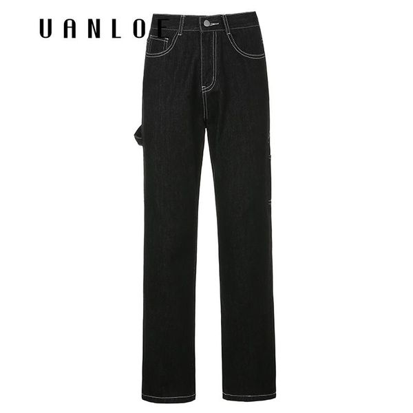 uanloefashion high street straight jeans women cargo pants ladies pocket patchwork loose denim korean trouers black 2021 women's, Blue
uanloefashion high street straight jeans women cargo pants ladies pocket patchwork loose denim korean trouers black 2021 women's, Blue