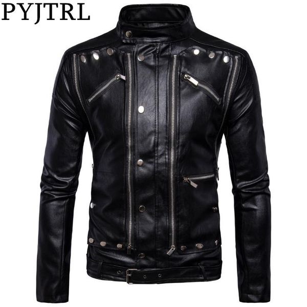 men's fur & faux pyjtrl men fashion motorcycle biker leather jackets multi-zipper black coats
men's fur & faux pyjtrl men fashion motorcycle biker leather jackets multi-zipper black coats