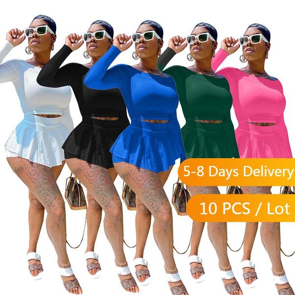 women's tracksuits bulk items wholesale lots autumn plus size sets women sporty solid matching long sleeve crop pleated shorts skirt se, Gray
women's tracksuits bulk items wholesale lots autumn plus size sets women sporty solid matching long sleeve crop pleated shorts skirt se, Gray