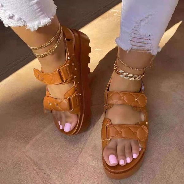 sandals rivet thick sole anti-slip women casual shoes flat sport platform hook and loop big size 43, Black
sandals rivet thick sole anti-slip women casual shoes flat sport platform hook and loop big size 43, Black