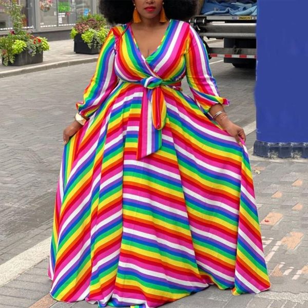 casual dresses 4xl 5xl plus size striped print dress for black women african ladies v neck floor length elegant evening night party vestidos, Black;gray
casual dresses 4xl 5xl plus size striped print dress for black women african ladies v neck floor length elegant evening night party vestidos, Black;gray