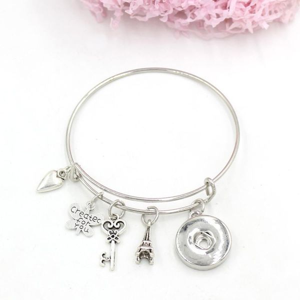 charm bracelets 10pcs arrival women expandable wire bangle valentine heart key charms snap bracelet jewelry valentine's day gift pulsera, Golden;silver
charm bracelets 10pcs arrival women expandable wire bangle valentine heart key charms snap bracelet jewelry valentine's day gift pulsera, Golden;silver