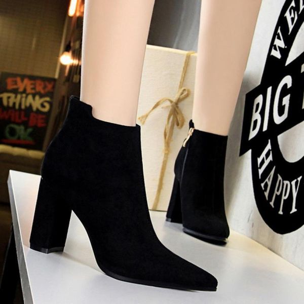boots women's spring solid color ankle womens pointed toe elegant female high heels women short casual ladies booties, Black
boots women's spring solid color ankle womens pointed toe elegant female high heels women short casual ladies booties, Black