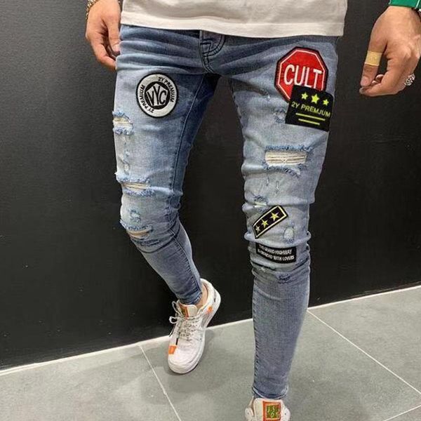 men's jeans men printed ripped skinny hole trousers stretch slim denim pant large size hip hop black blue casual jogging for
men's jeans men printed ripped skinny hole trousers stretch slim denim pant large size hip hop black blue casual jogging for