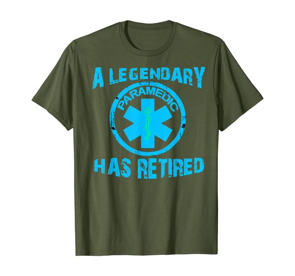 a legendary paramedic has retired retirement gift t-shirt, White;black