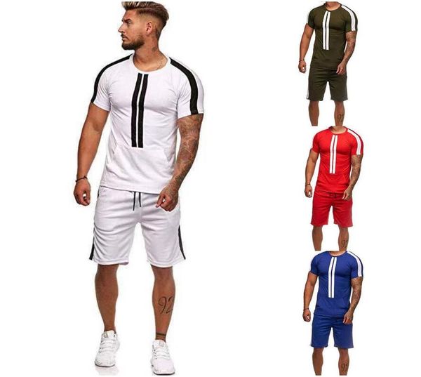 men's tracksuits summer new short-sleeved t-shirt two-piece fitness loose clothes casual running sportswear, Gray
men's tracksuits summer new short-sleeved t-shirt two-piece fitness loose clothes casual running sportswear, Gray