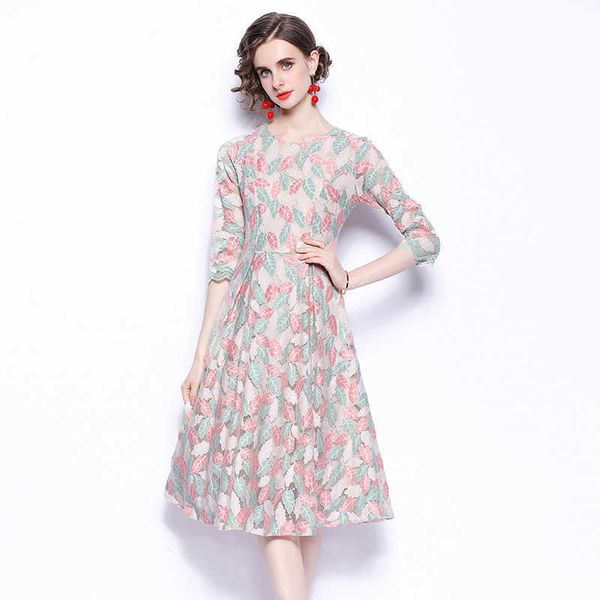 arrival runway summer see through lace dress women's fashion floral leaves mesh half sleeve elegant vestido 210529, Black;gray
arrival runway summer see through lace dress women's fashion floral leaves mesh half sleeve elegant vestido 210529, Black;gray