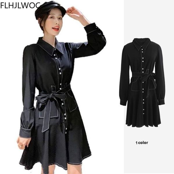 casual dresses office lady fenimine vestidos women fashion little black french style single breasted button shirt 1ju4, Black;gray
casual dresses office lady fenimine vestidos women fashion little black french style single breasted button shirt 1ju4, Black;gray