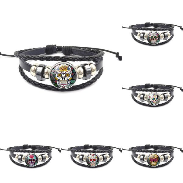 sugar skull snap button charm bracelet for women men 18mm ginger snap multilayer rope bangle fashion diy jewelry, Golden;silver
sugar skull snap button charm bracelet for women men 18mm ginger snap multilayer rope bangle fashion diy jewelry, Golden;silver