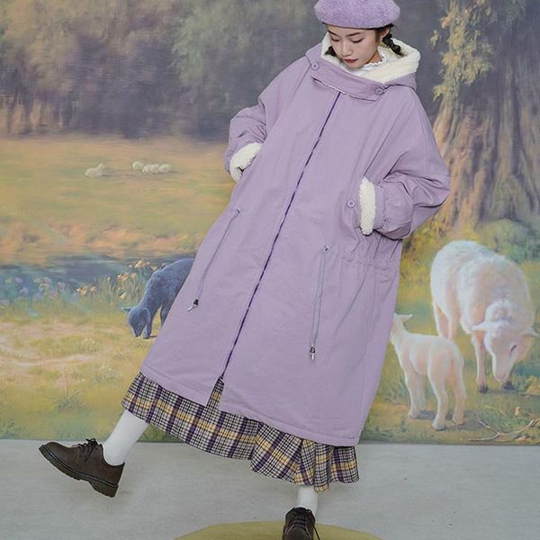 women's down & parkas winter 2021 female students korean version loose padded jacket imitation lamb wool coat over the knee parka, Black
women's down & parkas winter 2021 female students korean version loose padded jacket imitation lamb wool coat over the knee parka, Black