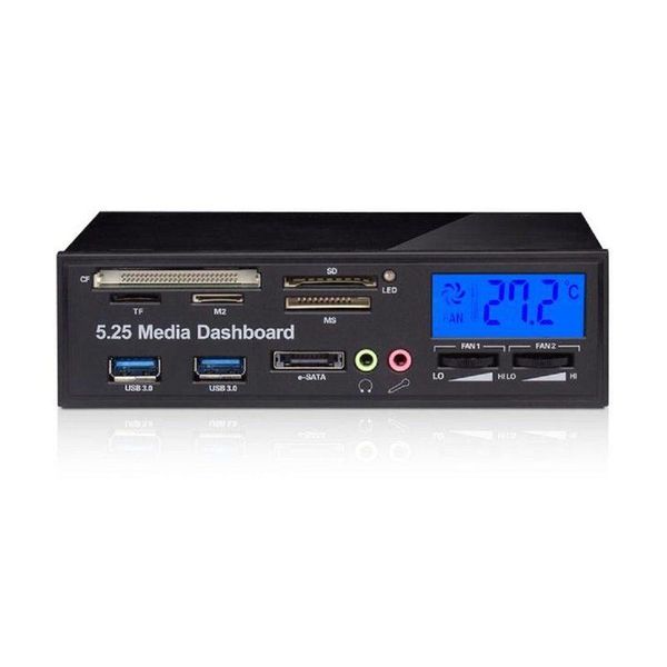 multifunctional media panel 5.25 inch computer front dashboard with sata/esata, usb 2.0/usb 3.0, microphone/headphone audio port cables & co
multifunctional media panel 5.25 inch computer front dashboard with sata/esata, usb 2.0/usb 3.0, microphone/headphone audio port cables & co