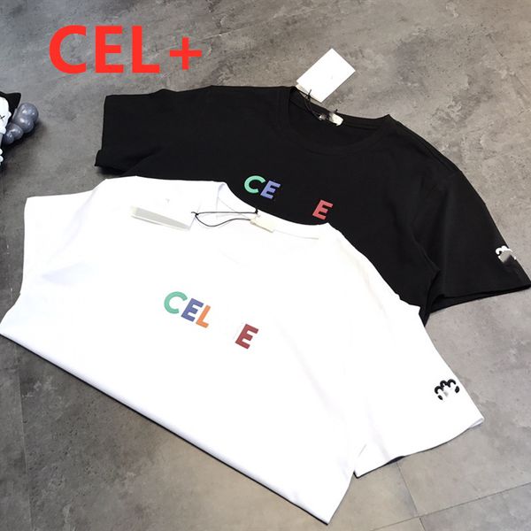 cel 21 summer new embroidery three dimensional jelly color letters short sleeve lovers simple loose cotton t-shirt, White
cel 21 summer new embroidery three dimensional jelly color letters short sleeve lovers simple loose cotton t-shirt, White