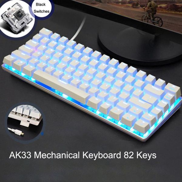 mechanical keyboard gaming keyboards gamer black / blue switch 82 keys ergonomic cool led backlit wired for pc games
mechanical keyboard gaming keyboards gamer black / blue switch 82 keys ergonomic cool led backlit wired for pc games