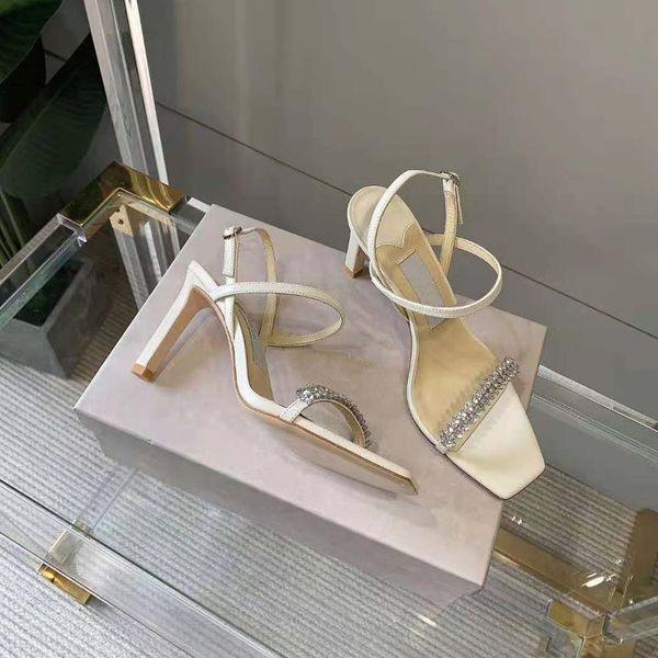 luxury design women high heels sandal shoes meira 85mm sandal crystal-embellished genuine leather open toe ankle strap style, Black
luxury design women high heels sandal shoes meira 85mm sandal crystal-embellished genuine leather open toe ankle strap style, Black