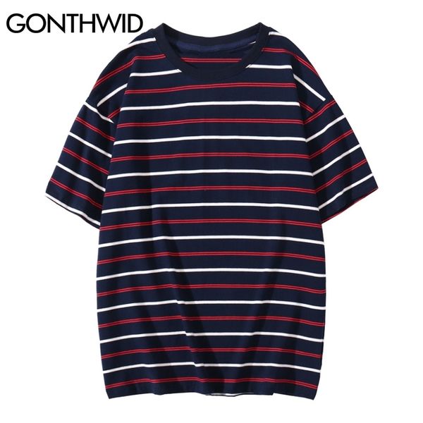 casual hip hop streetwear striped t-shirts men women summer cotton harajuku tees fashion short sleeve tshirts male 210602, White;black
casual hip hop streetwear striped t-shirts men women summer cotton harajuku tees fashion short sleeve tshirts male 210602, White;black