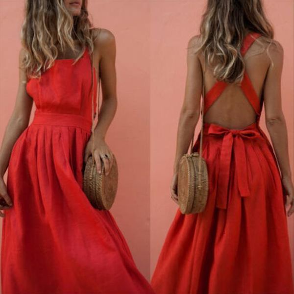 summer boho strappy long women dresses maxi backless party red beachwear sundress vestido mujer, Black;gray
summer boho strappy long women dresses maxi backless party red beachwear sundress vestido mujer, Black;gray