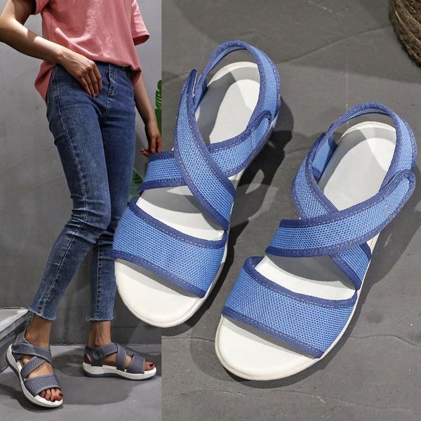 Sandals Women Summer Fashion Women&#039;s 2021 Round Head Comfortable Open Toe All-match Rubber Platform Shoes