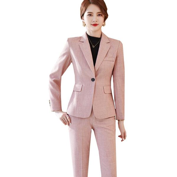 women's two piece pants 2021 black apricot pink slim pant suit women office ladies jacket blazer and trouser female business formal wor, White
women's two piece pants 2021 black apricot pink slim pant suit women office ladies jacket blazer and trouser female business formal wor, White