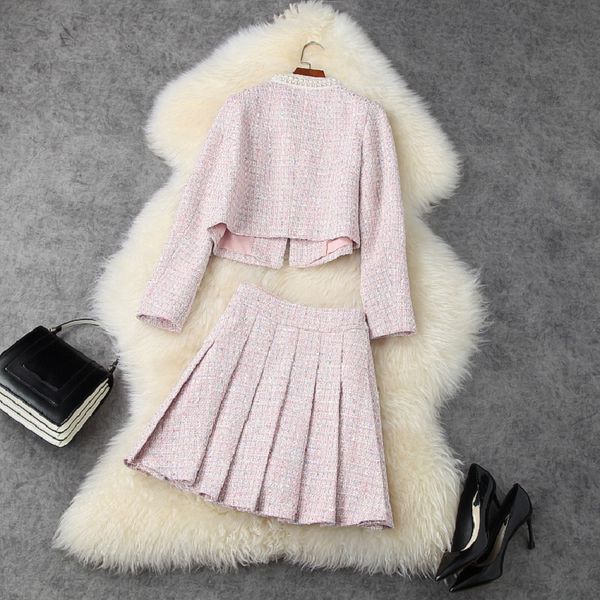 skirt autumn winter fashion suits & women pearl beading deco cardigan jacket+pleated warm wool skirt sets ladies, White
skirt autumn winter fashion suits & women pearl beading deco cardigan jacket+pleated warm wool skirt sets ladies, White