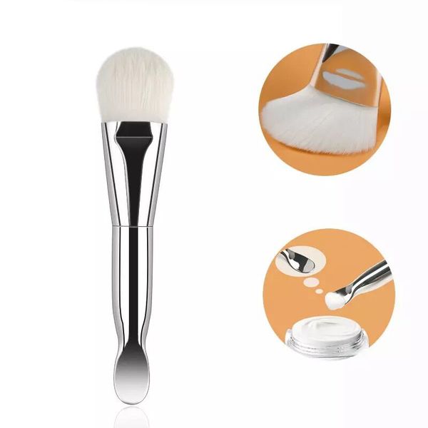 double head facial mask brush metal handle soft silicone fiber wool contour makeup brushes with digging spoon
double head facial mask brush metal handle soft silicone fiber wool contour makeup brushes with digging spoon