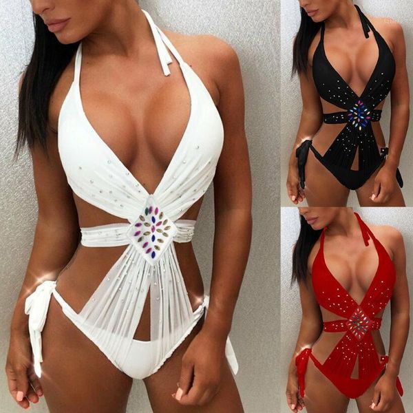 women's swimwear summer women one piece bathing suit hollow out bikini female solid beach swimsuit girl beachwear, White;black
women's swimwear summer women one piece bathing suit hollow out bikini female solid beach swimsuit girl beachwear, White;black