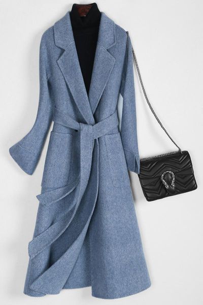 women's wool & blends hepburn windbreaker double-sided cashmere coat women's high-end medium length 2021 spring and autumn small tw, Black
women's wool & blends hepburn windbreaker double-sided cashmere coat women's high-end medium length 2021 spring and autumn small tw, Black