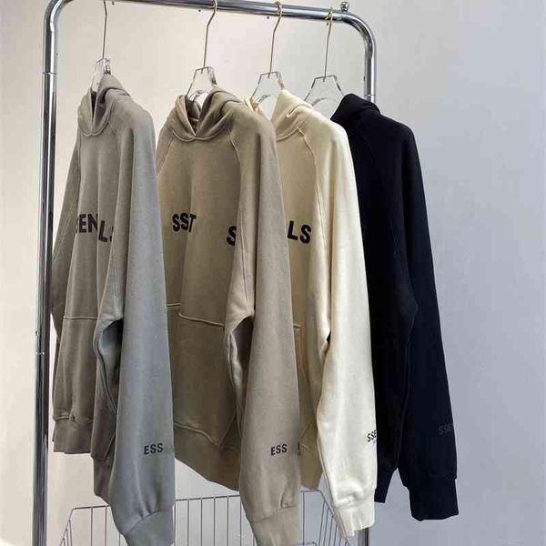 21 early autumn new ess high street offset three-dimensional letter fg double line leisure large version hooded sweater for men and women, Black
21 early autumn new ess high street offset three-dimensional letter fg double line leisure large version hooded sweater for men and women, Black