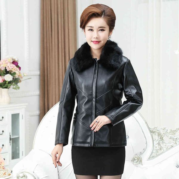 leather jacket high fashion men belt middle and elderly clothes winter coat middle-aged mother's large size plus cotton thickened wool, Black
leather jacket high fashion men belt middle and elderly clothes winter coat middle-aged mother's large size plus cotton thickened wool, Black