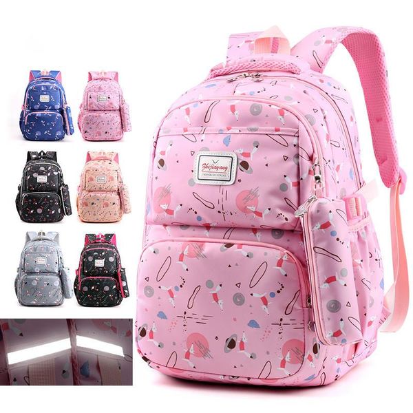 high capacity schoolbags cute school backpack printed waterproof primary book bags for teenage girls kids