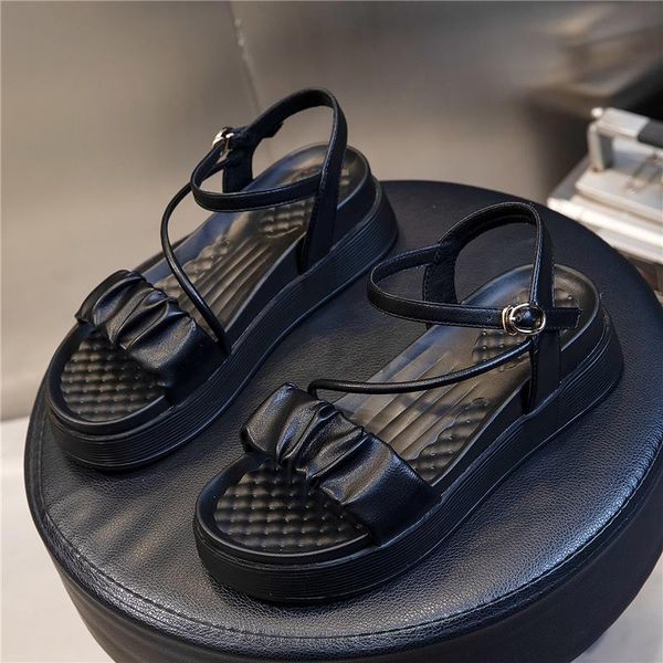 sandals wedge heel flat platform 2021 summer shoes for women buckle word belt girls student sports ladies open toe, Black
sandals wedge heel flat platform 2021 summer shoes for women buckle word belt girls student sports ladies open toe, Black