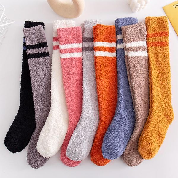 men's socks 1 pair and women's autumn winter coral fleece calf home warm floor soft skin-friendly stockings, Black
men's socks 1 pair and women's autumn winter coral fleece calf home warm floor soft skin-friendly stockings, Black