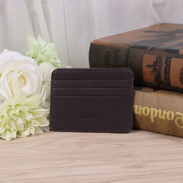 card holders 6 color holder men's business pocket slim thin id money wallet faux leather man case wallets, Brown;gray 
card holders 6 color holder men's business pocket slim thin id money wallet faux leather man case wallets, Brown;gray