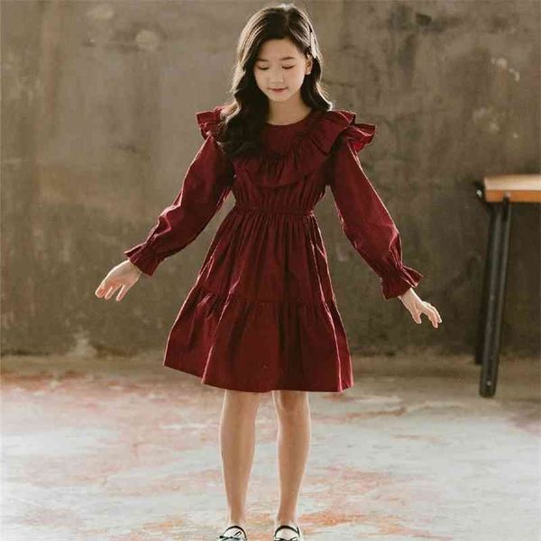 fall new kids dress for girls children cotton dress elegant retro baby princess dress wine red girls clothes ruffles, #8706 210331, Red;yellow
fall new kids dress for girls children cotton dress elegant retro baby princess dress wine red girls clothes ruffles, #8706 210331, Red;yellow