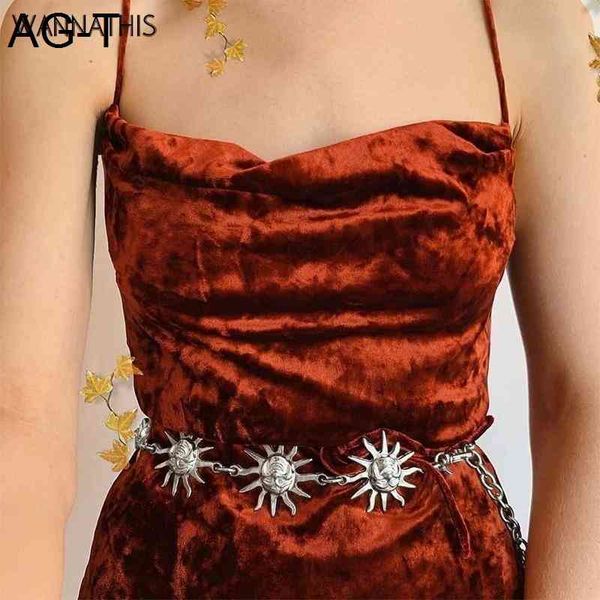 punk sun metal belts fashion women vintage high waist chain waist belts gothic sliver pendant female metal chain straps, Black;brown
punk sun metal belts fashion women vintage high waist chain waist belts gothic sliver pendant female metal chain straps, Black;brown