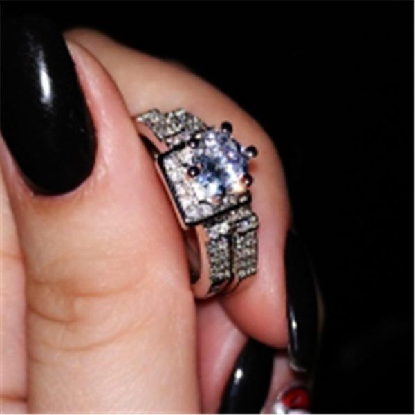 wedding rings cute boho female crystal white round ring set luxury 925 silver engagement vintage bridal for women, Slivery;golden
wedding rings cute boho female crystal white round ring set luxury 925 silver engagement vintage bridal for women, Slivery;golden