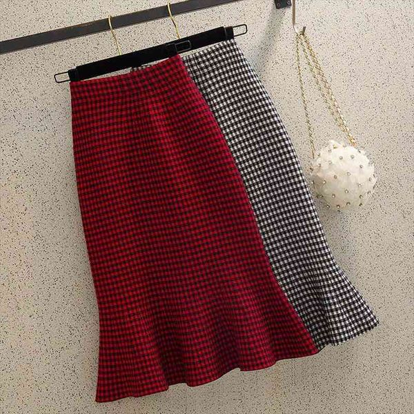knitted autumn and winter womens high waist plaid a- line ruffles woman skirts faldas jupe, Black
knitted autumn and winter womens high waist plaid a- line ruffles woman skirts faldas jupe, Black