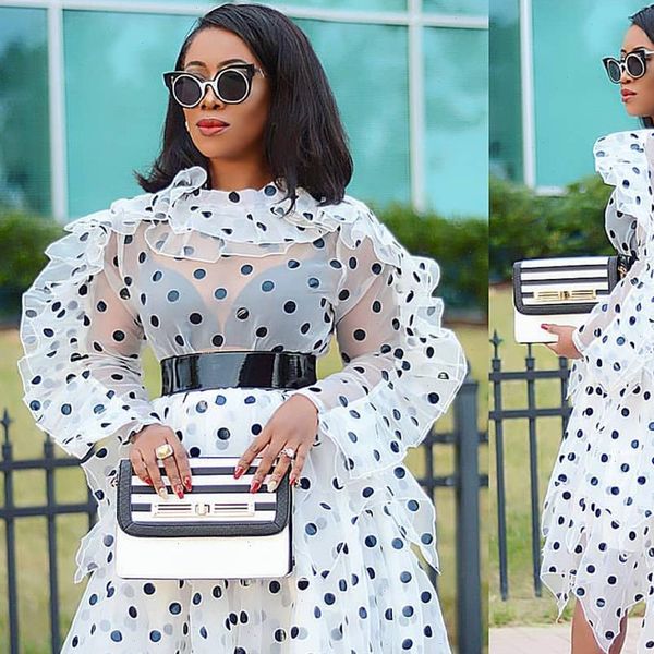 female womens tracksuits polka dot two piece set organza oversize blouse irregular midi skirt plus size, Gray
female womens tracksuits polka dot two piece set organza oversize blouse irregular midi skirt plus size, Gray