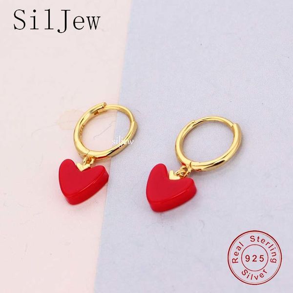 hoop & huggie 2021 fashion 100% 925 sterling silver red love heart minimalist earrings for women party jewelry accessories teen gift, Golden;silver
hoop & huggie 2021 fashion 100% 925 sterling silver red love heart minimalist earrings for women party jewelry accessories teen gift, Golden;silver