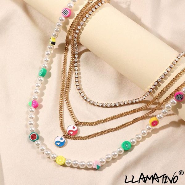 chains handmade multilayer yin yang pearl fruit beads choker necklace for women boho clay beaded crystal tennis chain necklaces jewelry, Silver
chains handmade multilayer yin yang pearl fruit beads choker necklace for women boho clay beaded crystal tennis chain necklaces jewelry, Silver