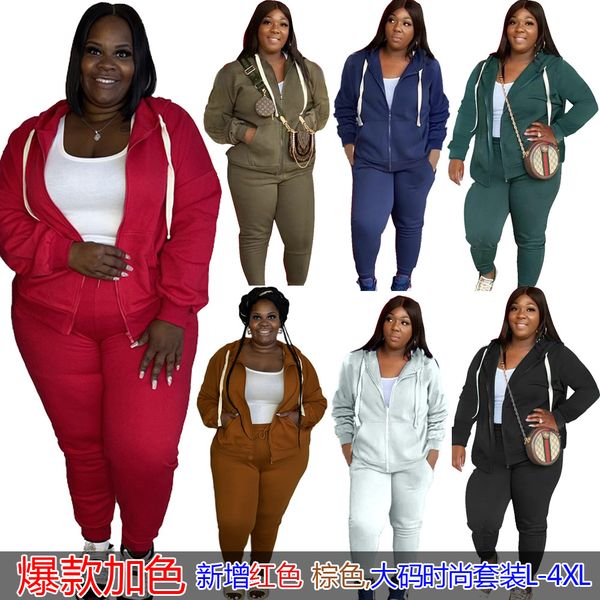 plus size tracksuits 7 colors womens fashion slim fit pure color casual hooded sweater two-piece suit, Black
plus size tracksuits 7 colors womens fashion slim fit pure color casual hooded sweater two-piece suit, Black